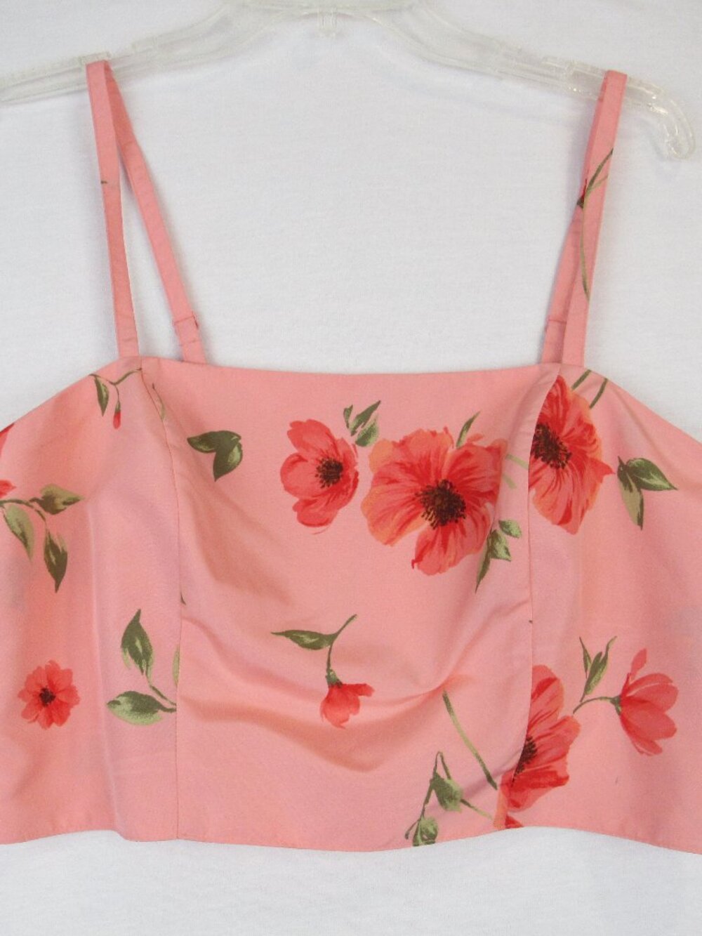Old Navy The Occasion Top Women's Size L Pink Floral Cropped Smocked